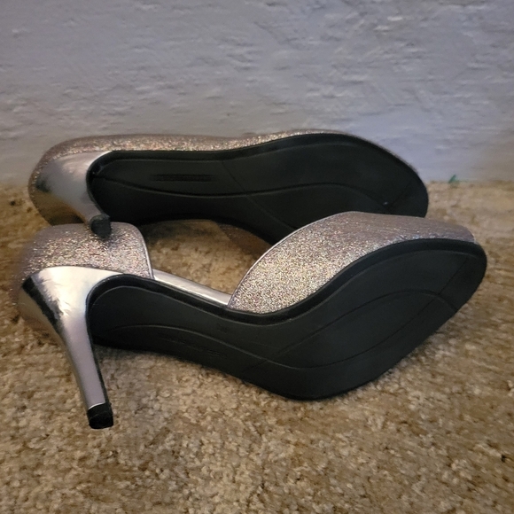 Marc Fisher Sparkly Peep Toe Heels Size 10 - Picture 4 of 6